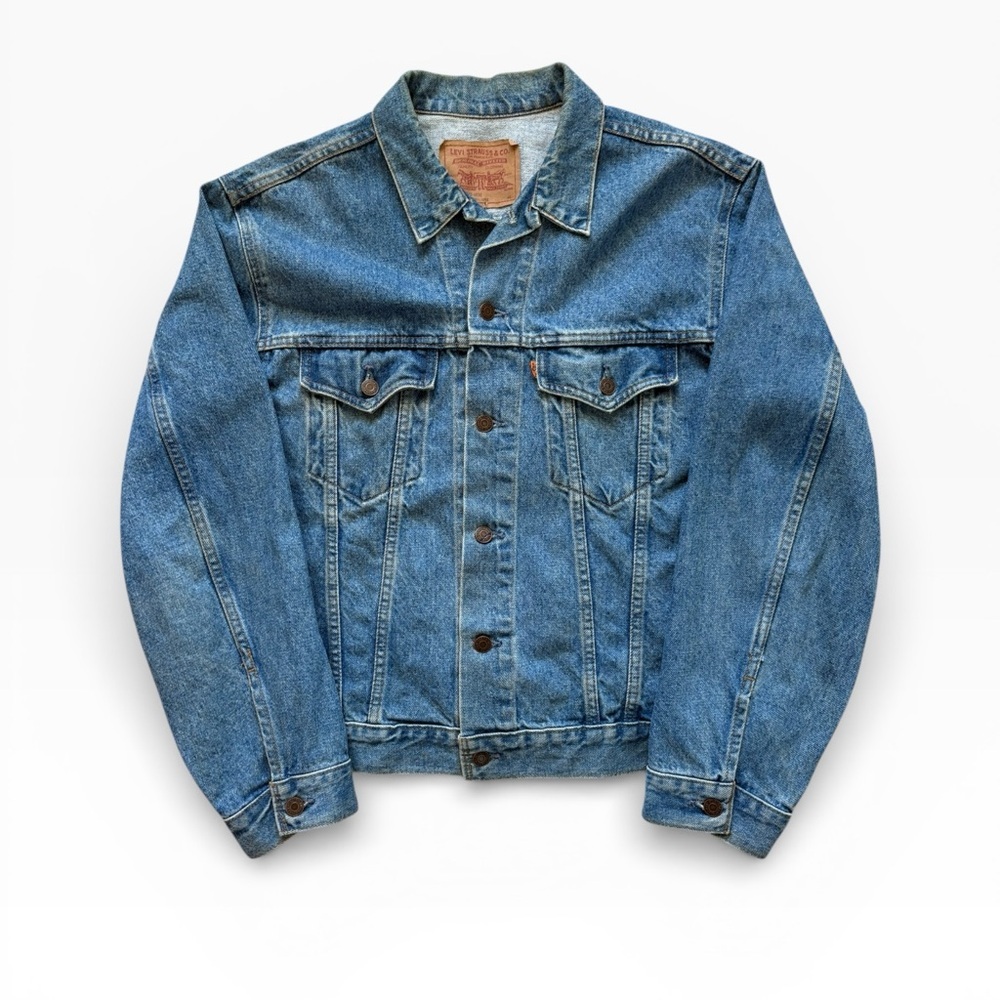 Vintage 80s Levi’s Orange Tab Type III Denim Trucker Jacket Size 48 / Large